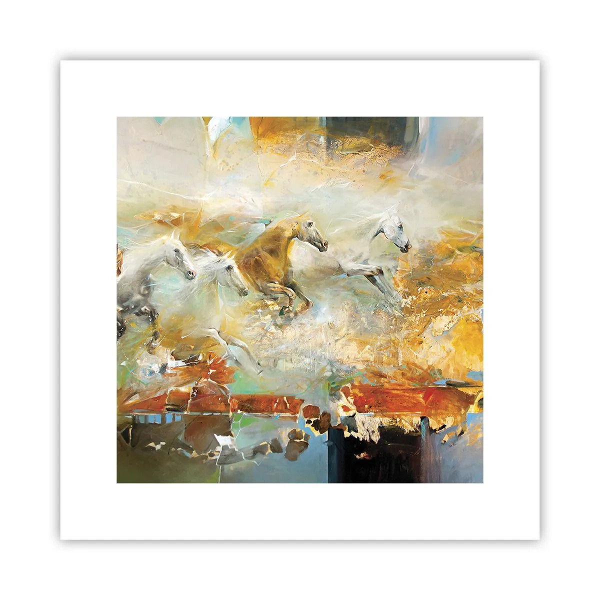 Poster - Galopând prin lumină - 30x30 cm