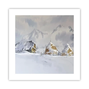 Poster - Într-o vale înzăpezită - 40x40 cm