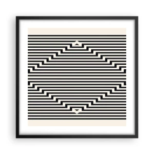 Poster în ramă neagră - Iluzie geometrică - 50x50 cm