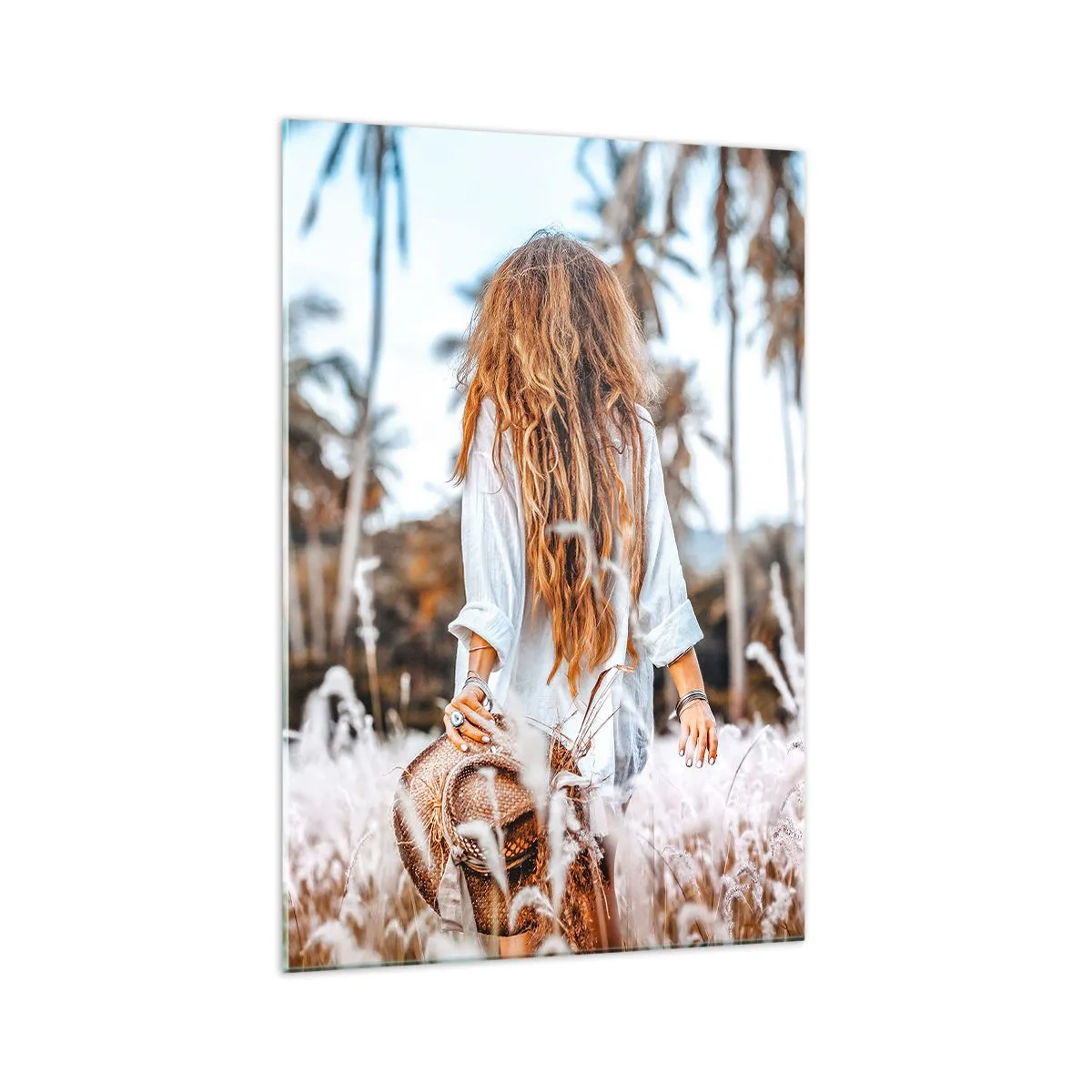 Tablou pe sticlă - Născută din puful de iarbă - 70x100 cm