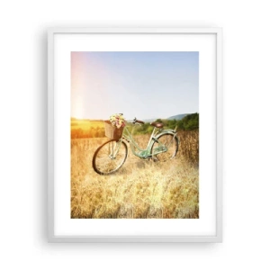 Poster în ramă albă - Mă odihnesc aici un pic - 40x50 cm