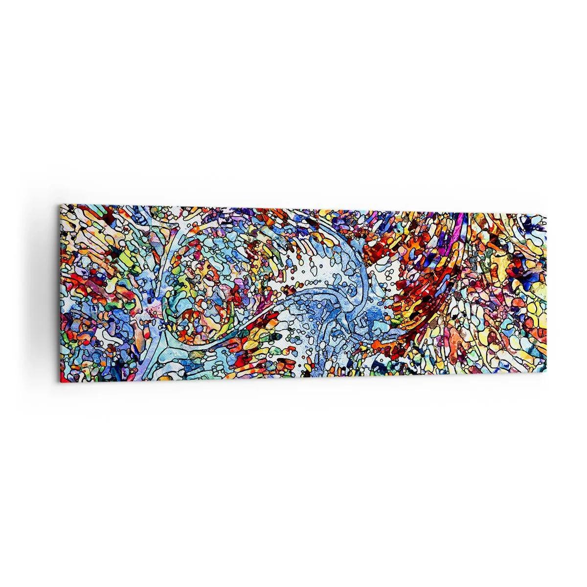 Tablou pe pânză - Vitraliu de picături - 160x50 cm