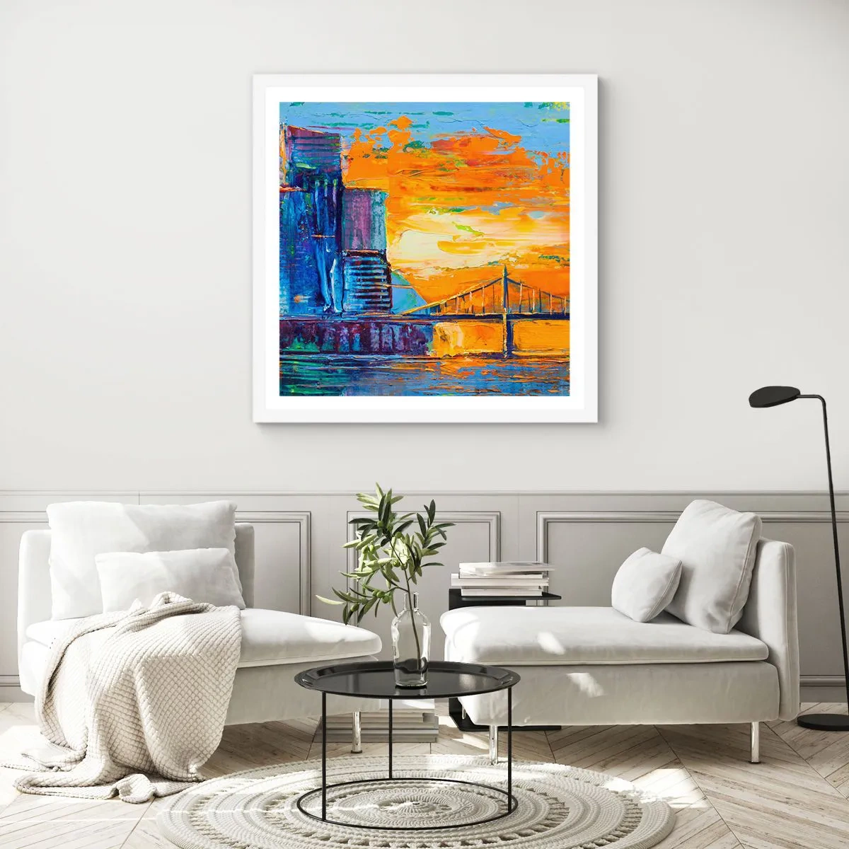 Poster în ramă albă - Cultură și natură - 50x50 cm