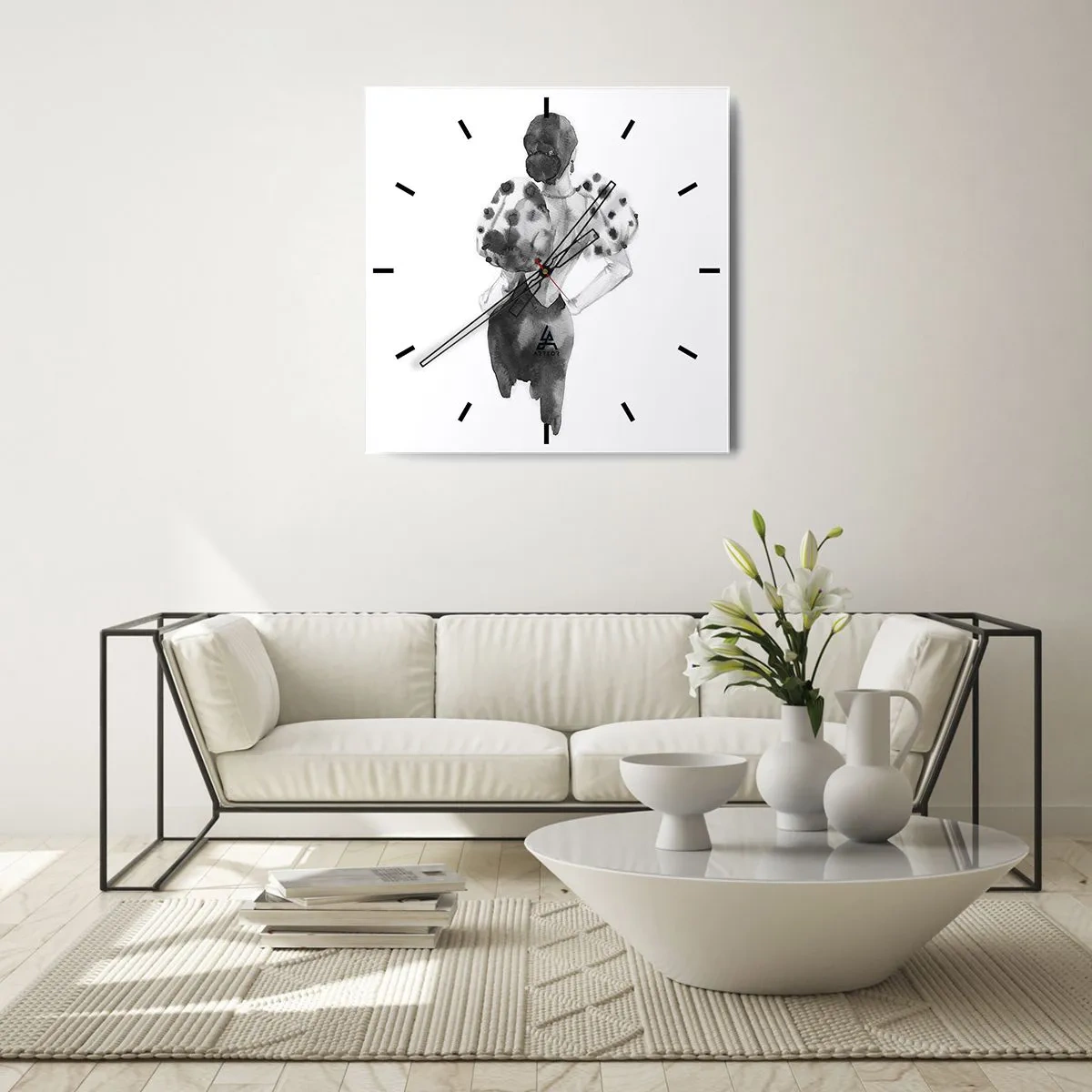 Ceas de perete - Ceas pe sticlă - A trecut chiar pe lângă noi - 40x40 cm