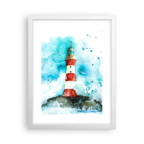 Poster în ramă albă - Unitatea forțelor naturii - 30x40 cm