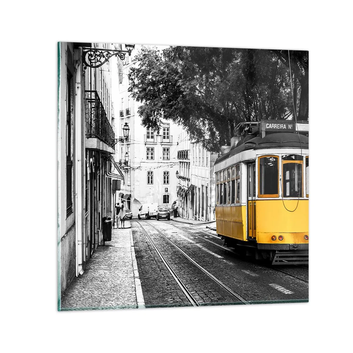 Tablou pe sticlă - Sună fado în fundal - 70x70 cm