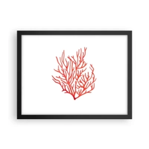 Poster în ramă neagră - Coral filigranat - 40x30 cm