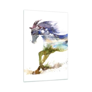 Tablou pe sticlă - De pe pajiște direct spre cer - 70x100 cm