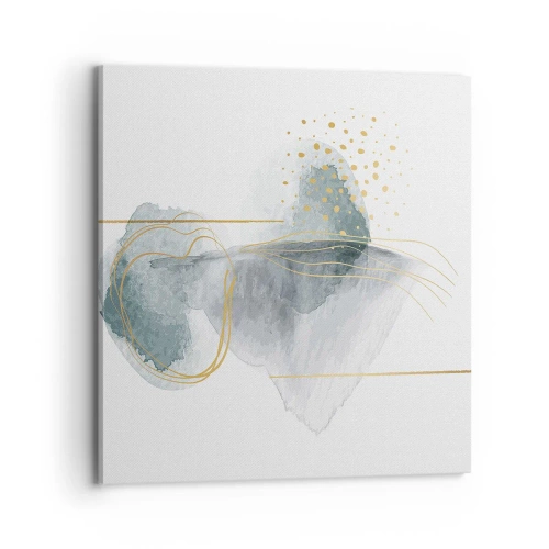 Tablou pe pânză - Despre relația dintre gri și auriu - 70x70 cm
