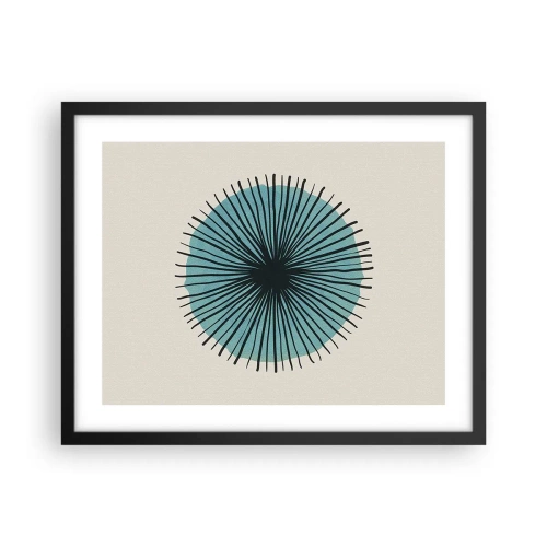 Poster în ramă neagră - Radiant pe albastru - 50x40 cm