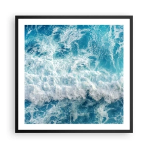 Poster în ramă neagră - Cu bucurie și în salturi - 60x60 cm