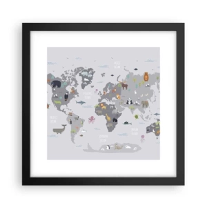 Poster în ramă neagră - Spune-mi de unde ești... - 30x30 cm
