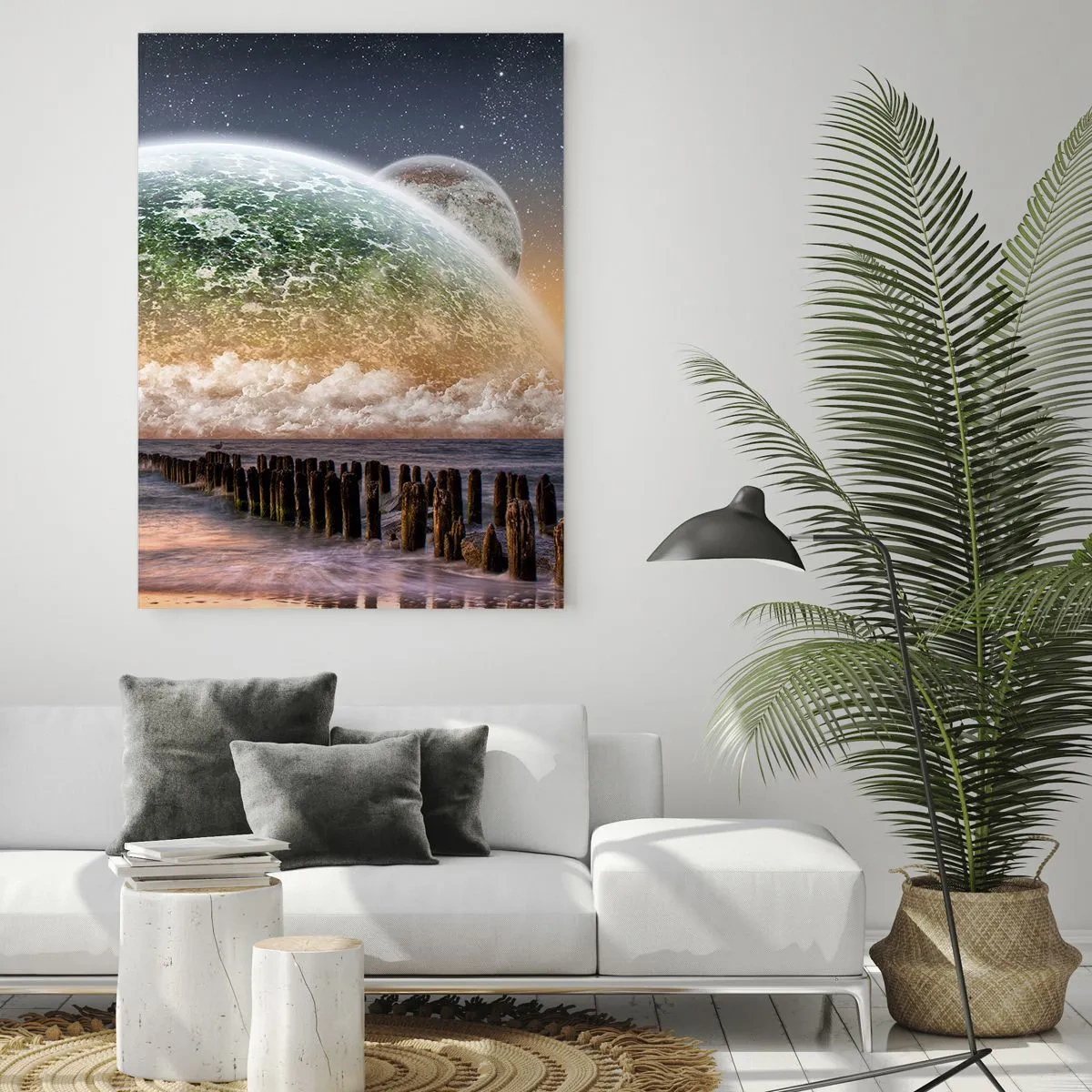 Tablou pe sticlă - Și lumea a ieșit din apă - 50x70 cm