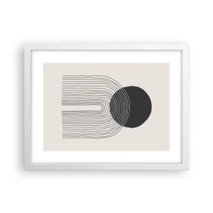 Poster în ramă albă - Tremurând și încrezător - 40x30 cm