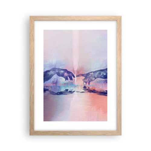 Poster în ramă de stejar deschis - Scânteia divină a vieții - 30x40 cm