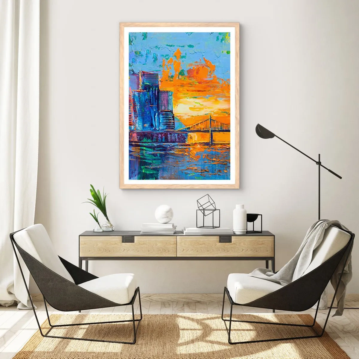 Poster în ramă de stejar deschis - Cultură și natură - 40x50 cm