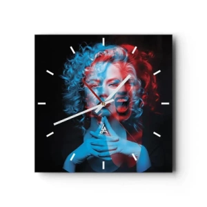 Ceas de perete - Ceas pe sticlă - Alter ego - 30x30 cm