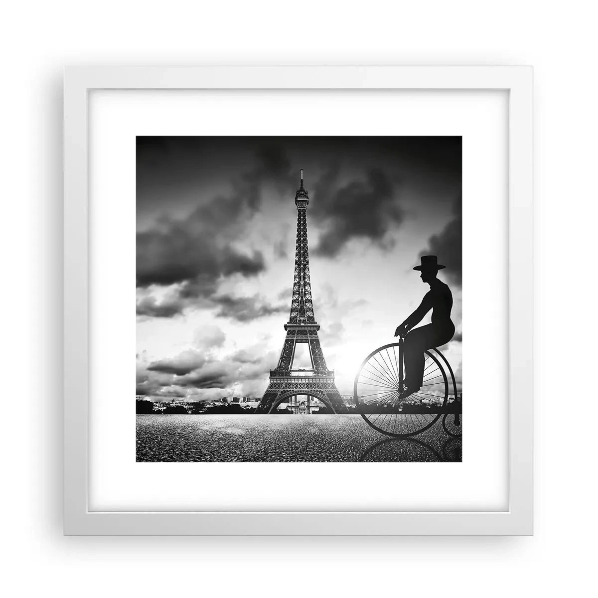 Poster în ramă albă - Dorul de Belle Epoque - 30x30 cm