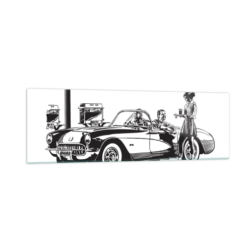 Tablou pe sticlă - 60. - America fără griji - 160x50 cm
