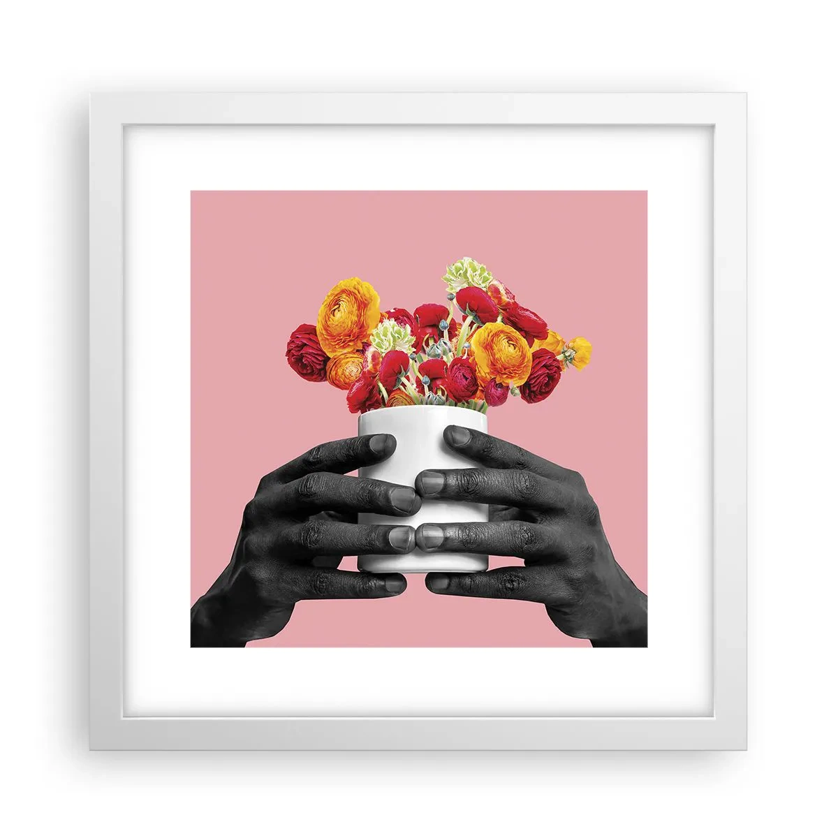 Poster în ramă albă - Apoteoza vieții - 30x30 cm