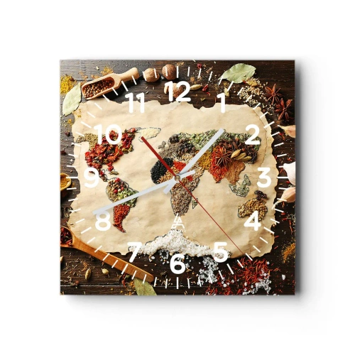 Ceas de perete - Ceas pe sticlă - Toate gusturile lumii - 40x40 cm