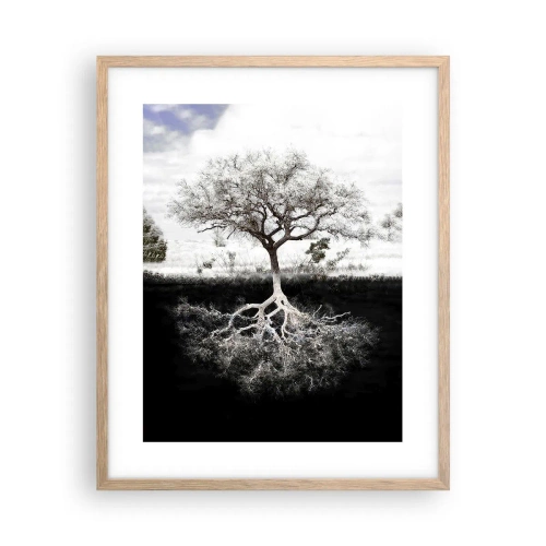 Poster în ramă de stejar deschis - Descoperire - 40x50 cm