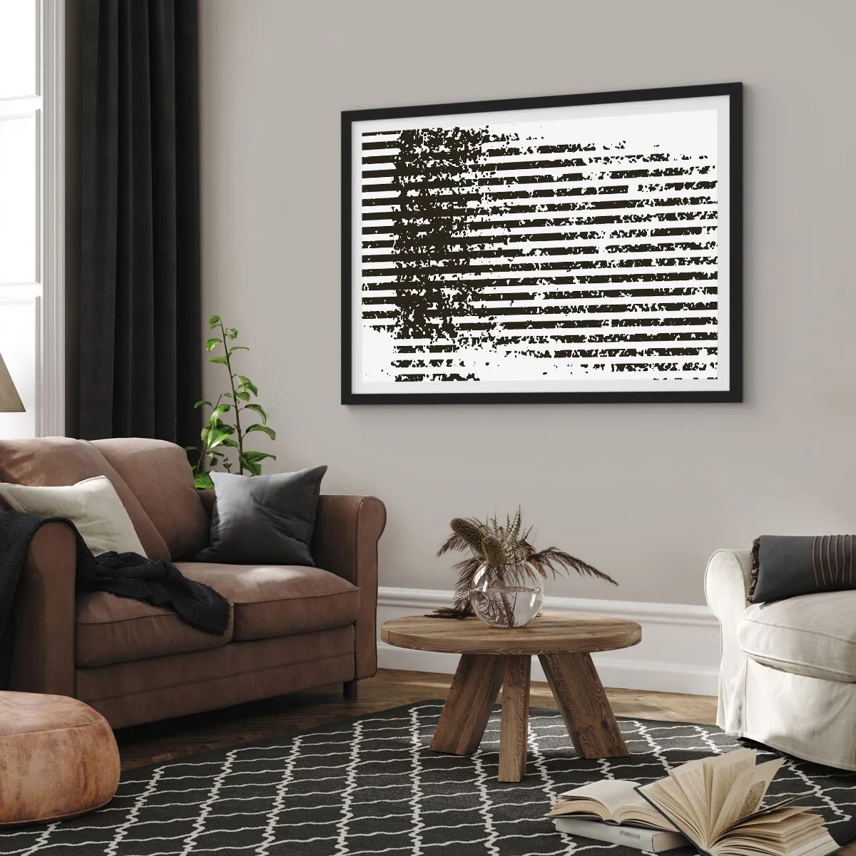 Poster în ramă neagră - Ritm și zgomot - 100x70 cm