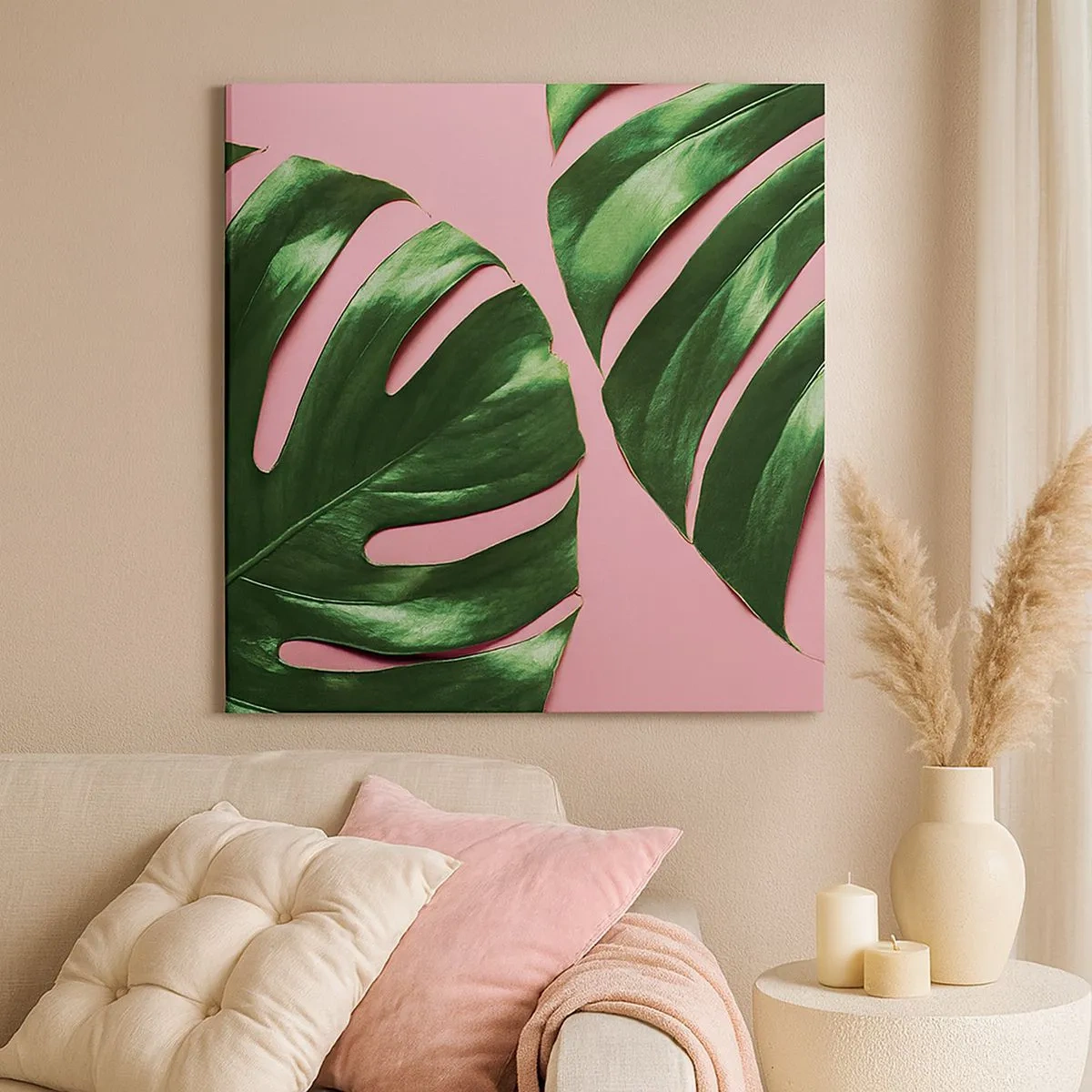 Tablou pe pânză - Întâlnire verde - 30x30 cm