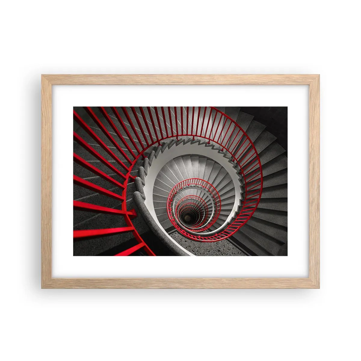 Poster în ramă de stejar deschis - Jocuri arhitecturale - 40x30 cm