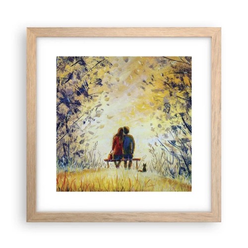 Poster în ramă de stejar deschis - Un moment magic - 30x30 cm