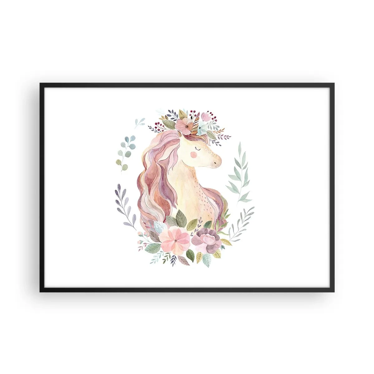 Poster în ramă neagră - O invitație în lumea basmelor - 100x70 cm