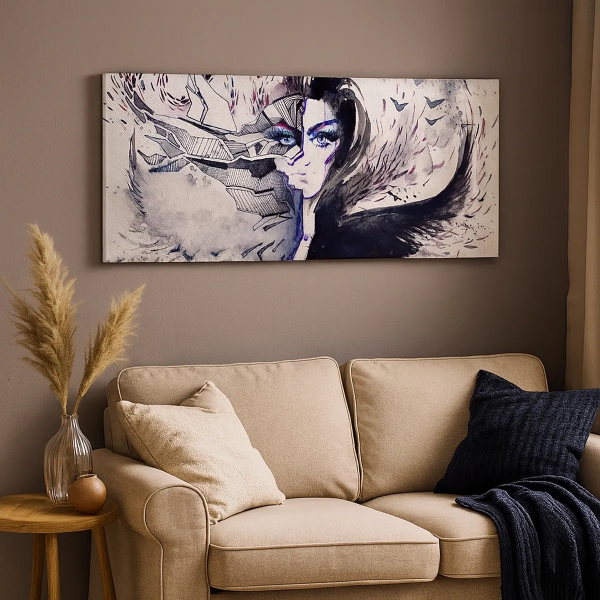 Tablou pe pânză - Demonică și frumoasă - 30x30 cm