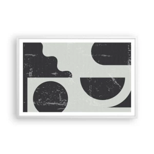 Poster în ramă albă - Compoziție deasupra și dedesubt - 91x61 cm