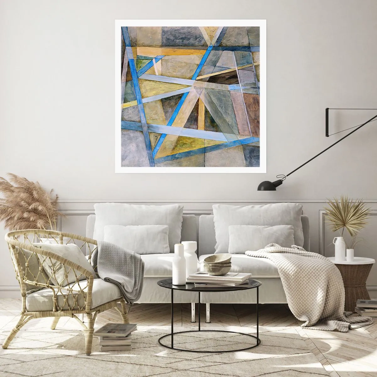 Poster - Drept sau de-a curmezișul? - 60x60 cm