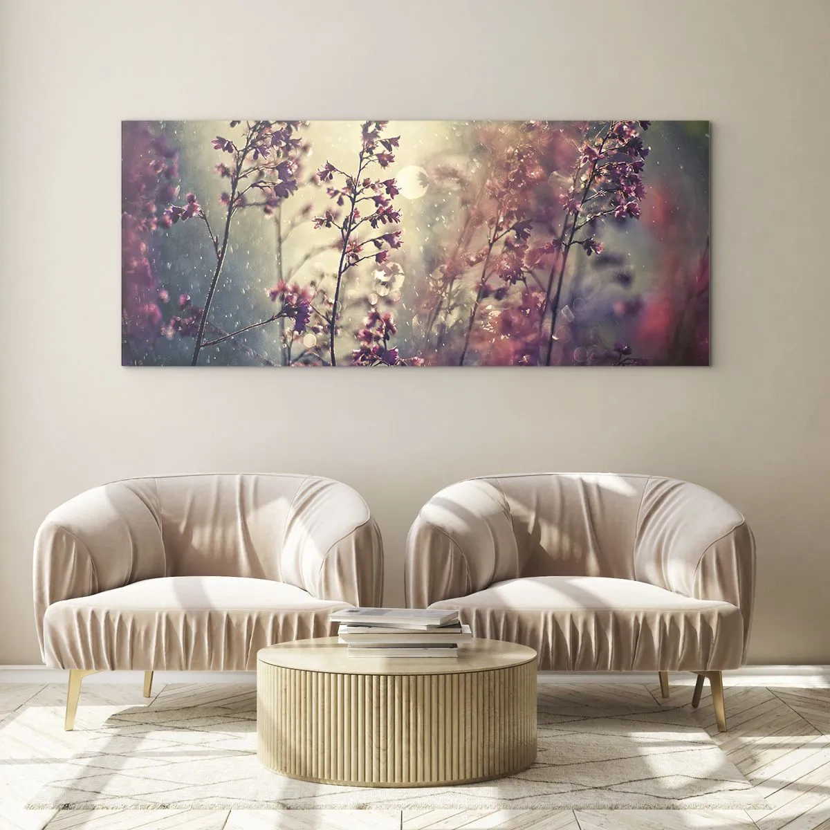Tablou pe sticlă - Grădina secretă - 90x30 cm