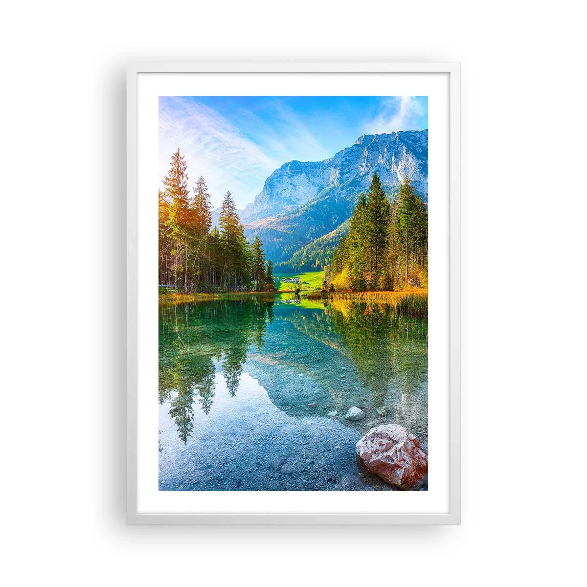 Poster în ramă albă - Blândețea toamnei - 50x70 cm