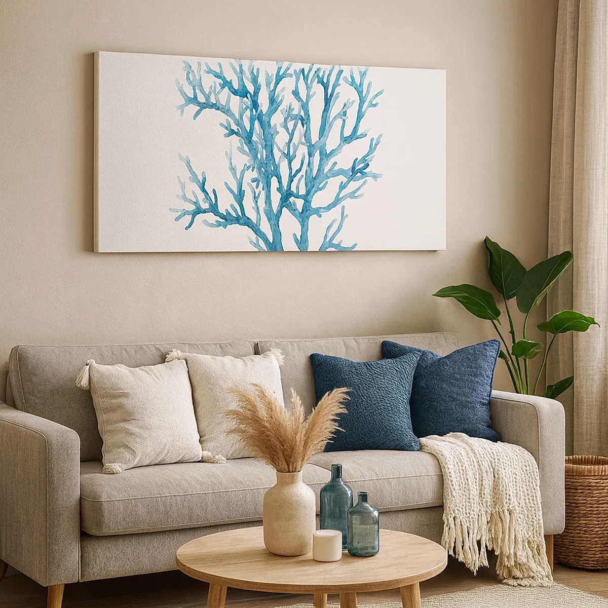 Tablou pe pânză - Filigranul marin - 100x40 cm