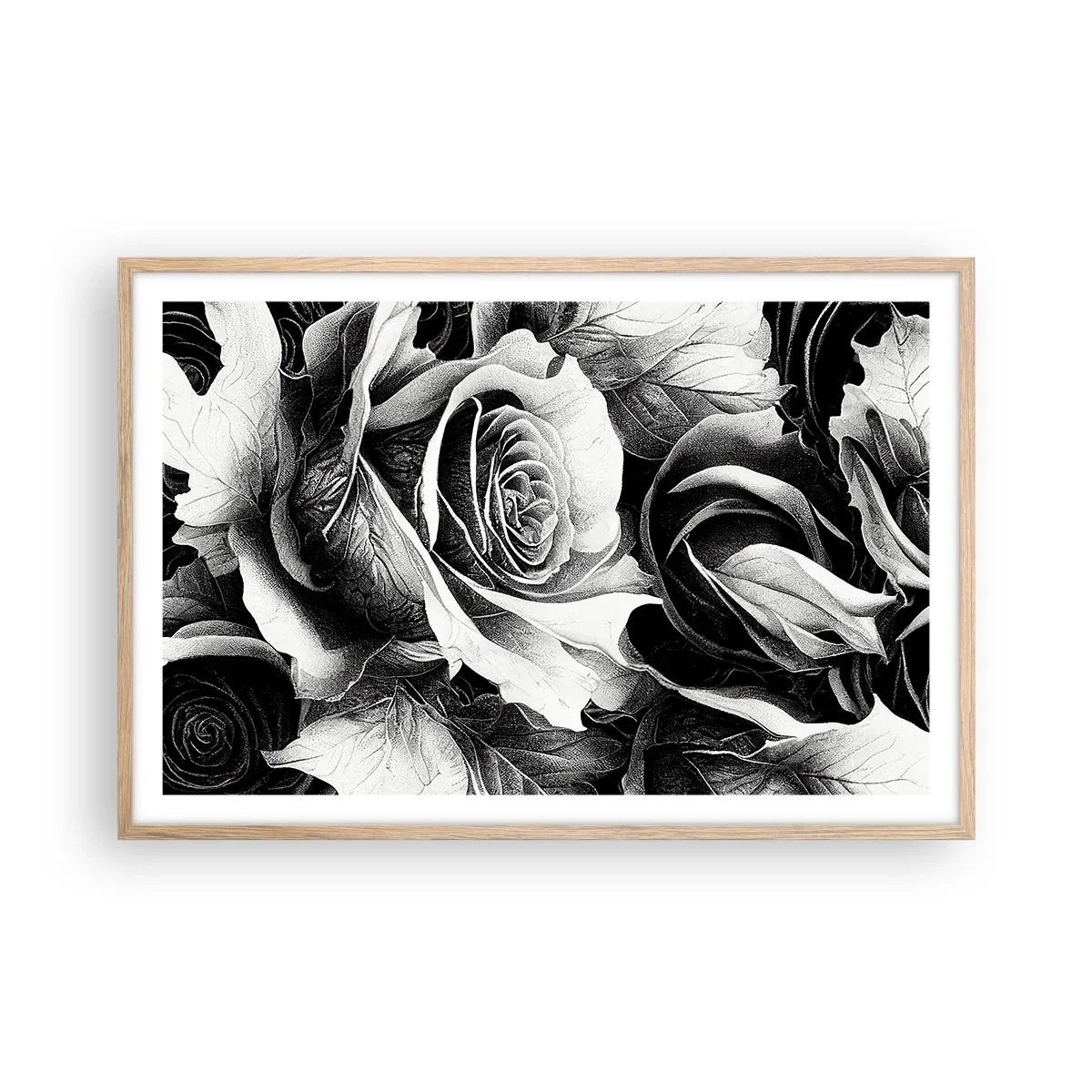 Poster în ramă de stejar deschis - Mereu regina - 91x61 cm