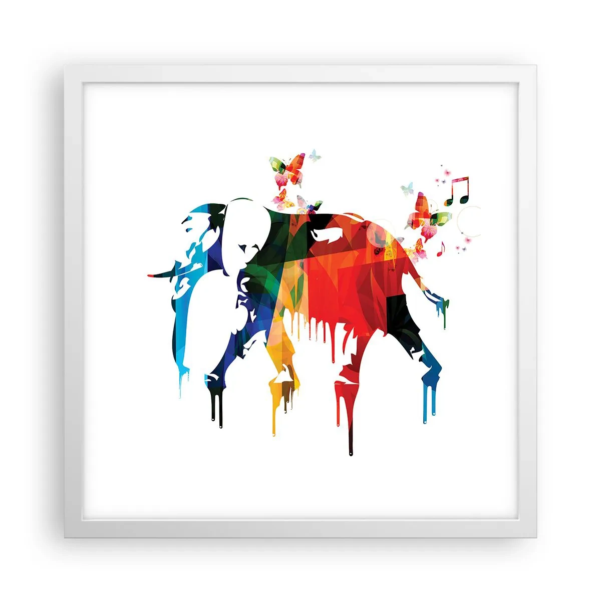 Poster în ramă albă - Toată lumea poate dansa - 40x40 cm