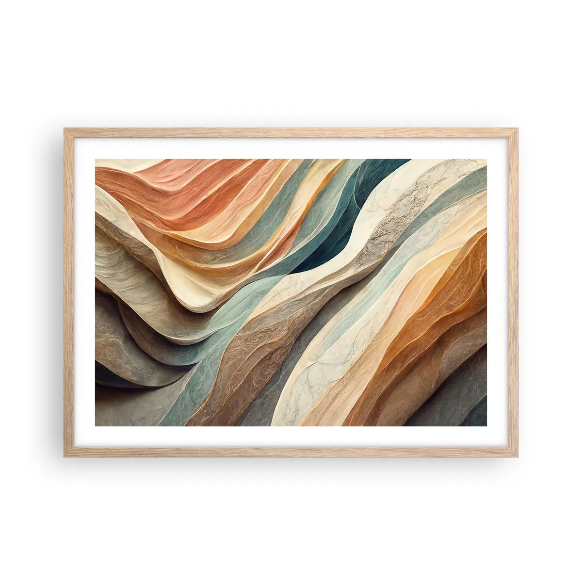 Poster în ramă de stejar deschis - Momentul dinaintea schimbării - 70x50 cm