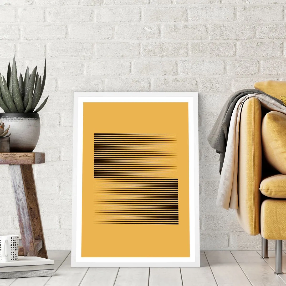 Poster în ramă albă - Pătratul contrariilor - 61x91 cm