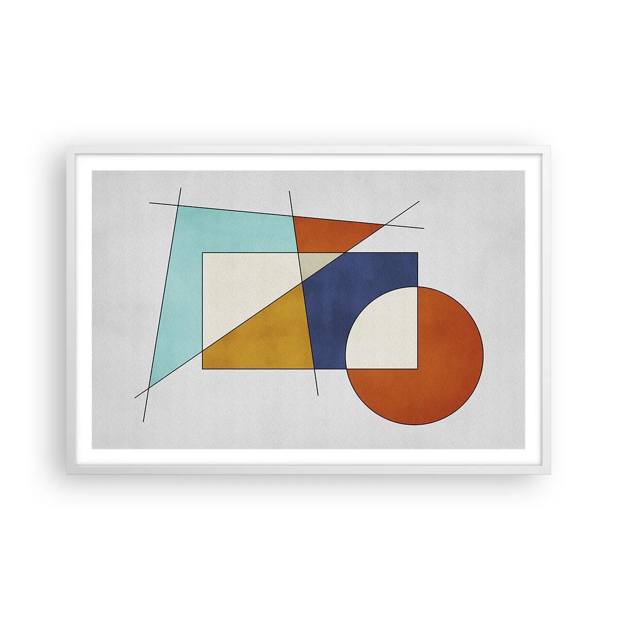 Poster în ramă albă - Abstracție: distracție modernistă - 91x61 cm