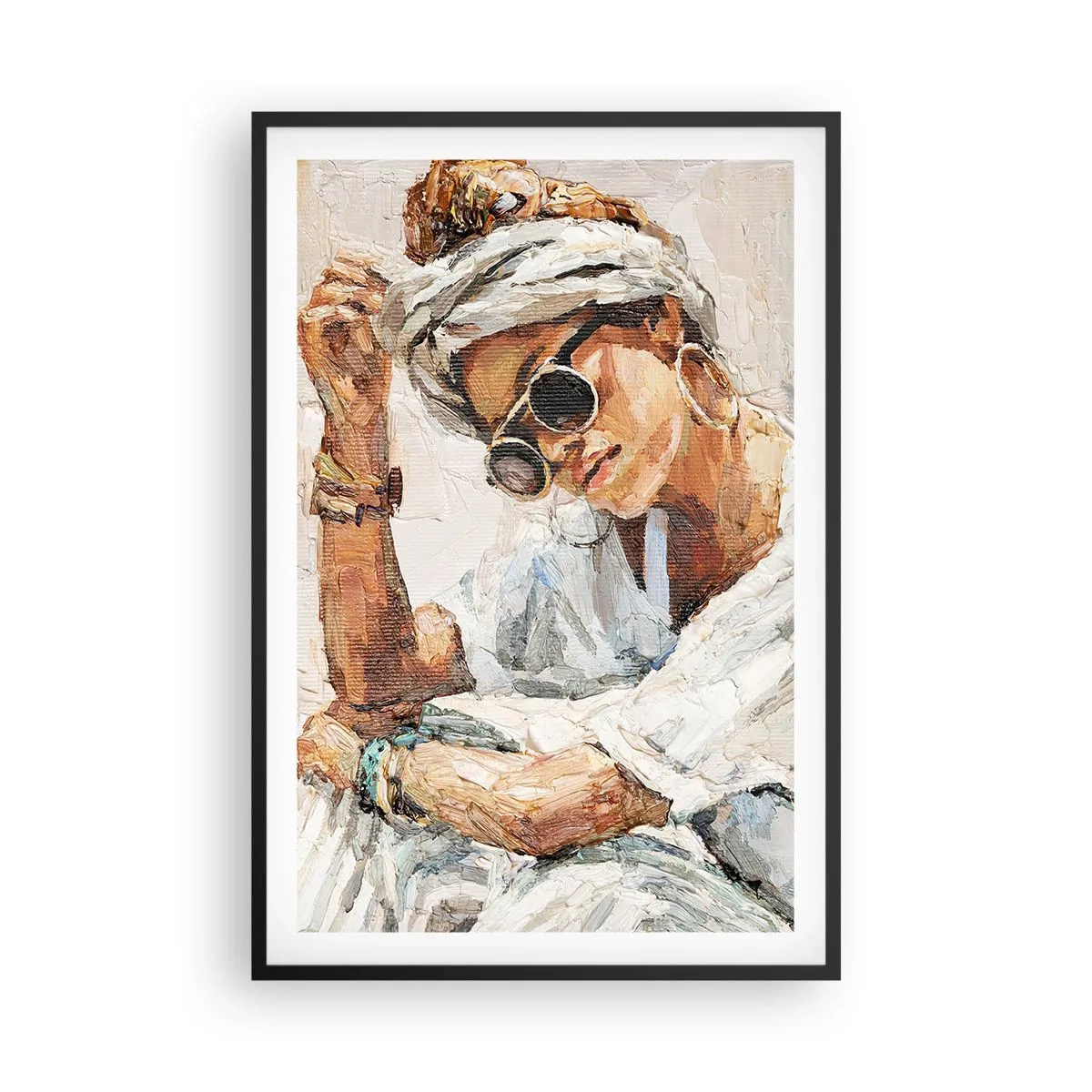 Poster în ramă neagră - Portret în plin soare - 61x91 cm