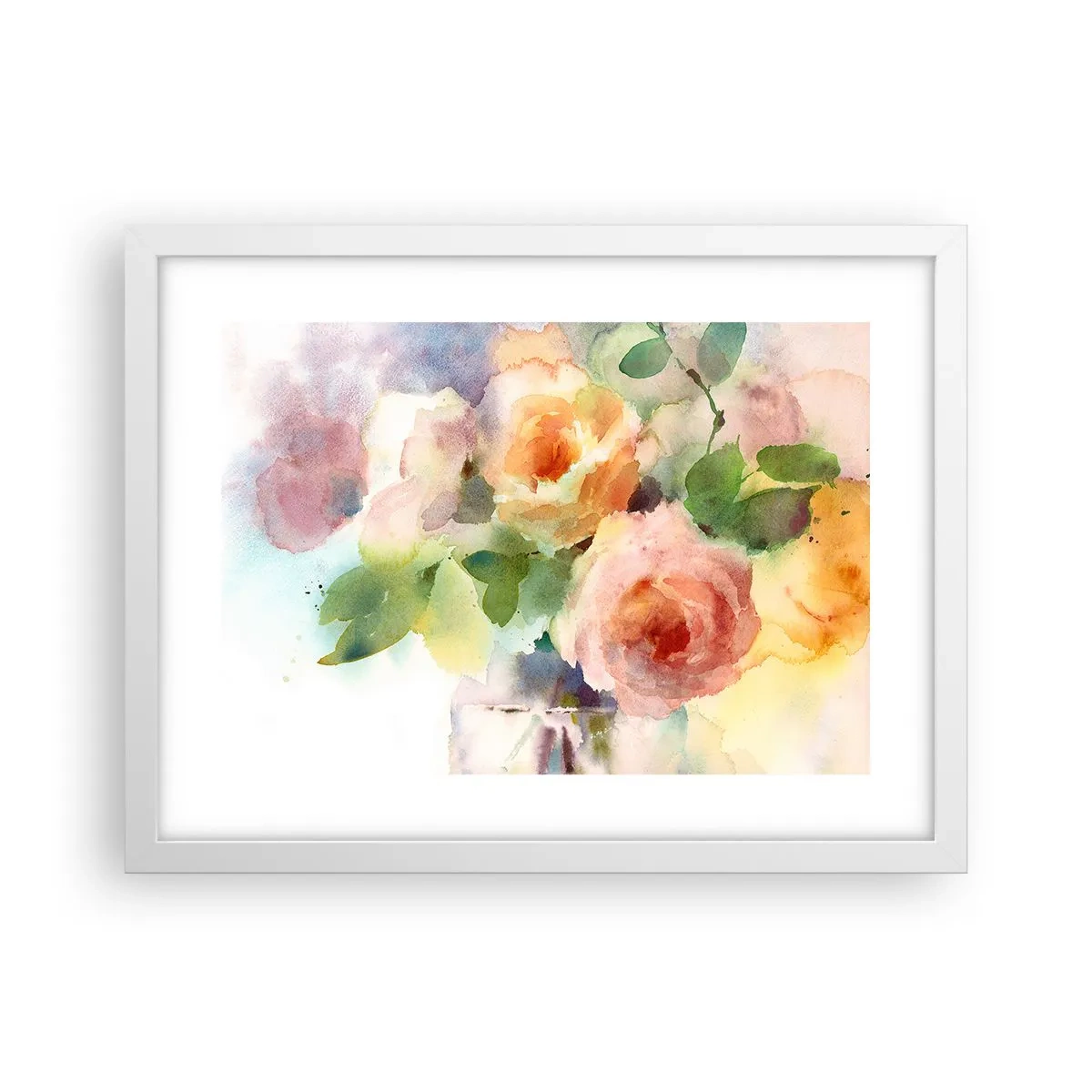 Poster în ramă albă - Delicat ca o acuarelă - 40x30 cm