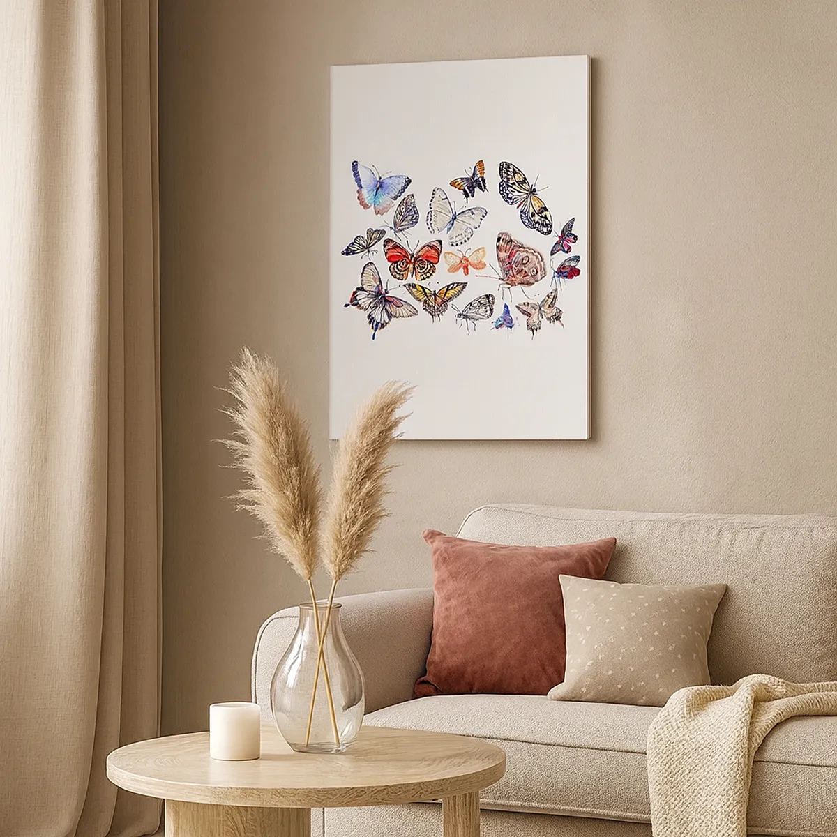 Tablou pe pânză - Un roi colorat de dantelă - 50x70 cm