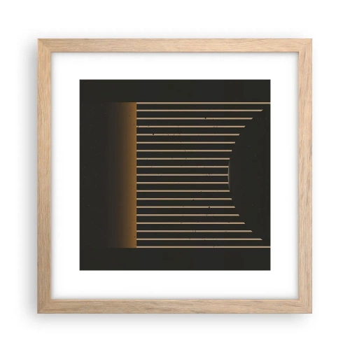 Poster în ramă de stejar deschis - Explorați întunericul - 30x30 cm