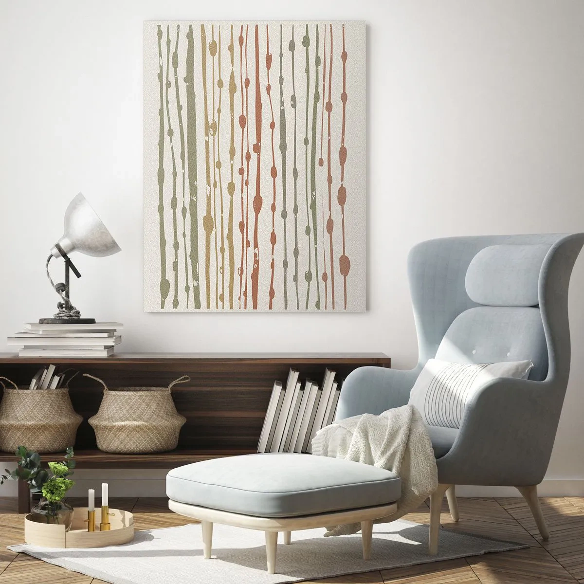 Tablou pe sticlă - Notația culorilor muzicale - 80x120 cm