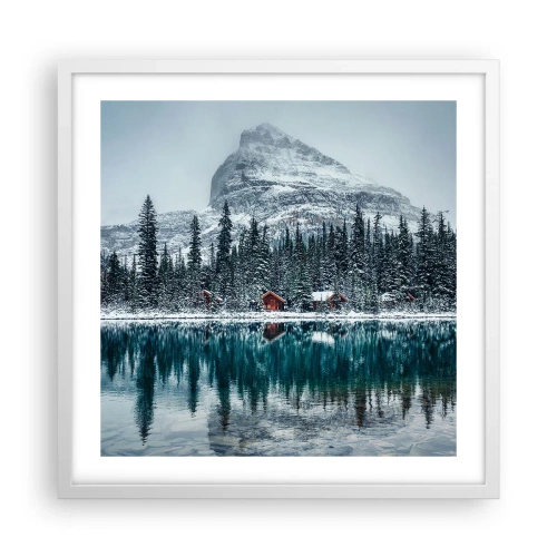 Poster în ramă albă - Refugiu canadian - 50x50 cm
