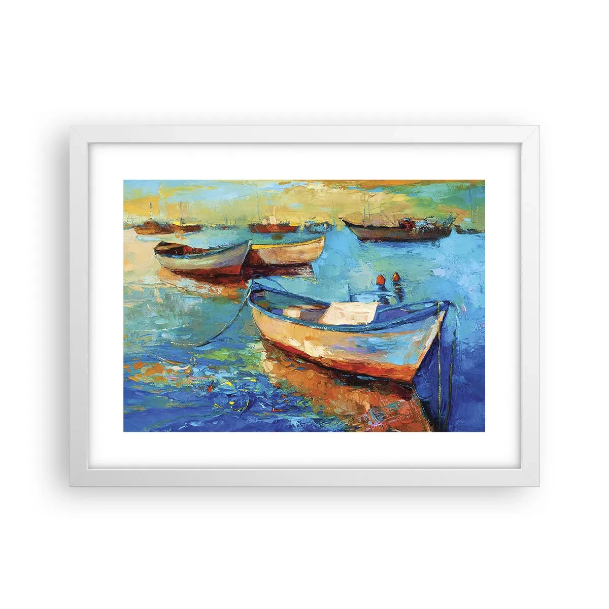 Poster în ramă albă - Într-un golf de aur - 40x30 cm