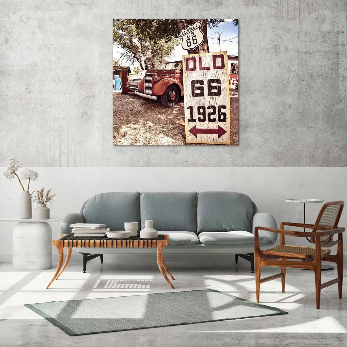 Tablou pe sticlă - O legendă provincială americană - 70x70 cm